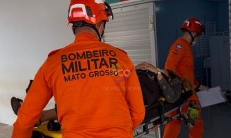 Acidente deixa vítima com suspeita de lesões na região pélvica e cabeça