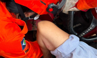 Trabalhador sofre fratura ao ter a mão presa em colheitadeira, em Pontes e Lacerda