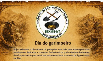 Sindicato destaca papel dos garimpeiros no Dia Nacional da categoria