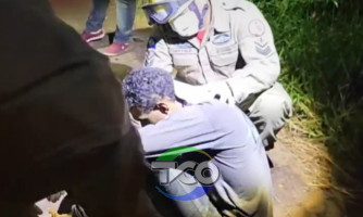 Álcool e direção: acidente de trânsito! Dois motociclistas bairro Jardim Morada da Serra