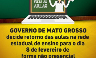 Aulas na rede estadual de ensino começam dia 8 na modalidade não presencial