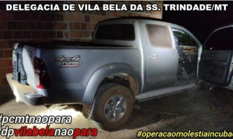 Caminhonete furtada é localizada pela Polícia Civil na zona rural de Vila Bela da Santíssima Trindade