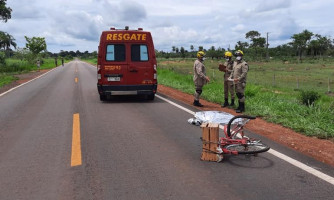Ciclista morre atropelado na BR 174 B próximo ao Laticínio Três Marias