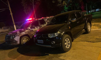 Força Tática recupera caminhonete roubada durante a madrugada em Pontes e Lacerda