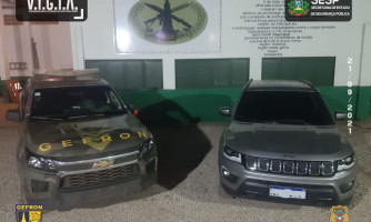Gefron apreende veículo roubado no RJ em poder de dois policiais