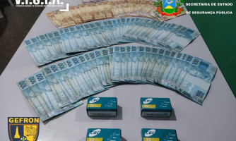 Homem é detido pelo Gefron com munições e mais de sete mil reais
