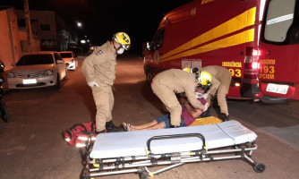 Motociclista perde controle e cai na avenida Minas Gerais