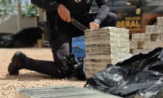 PF e Gefron apreendem cerca de 450 kg de cloridrato de cocaína enterrados, em Vila Bela