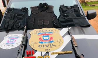 Polícia Civil apreende armas, coletes e munições em área de conflito agrário na fronteira