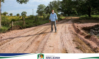 Prefeitura de Nova Lacerda continua trabalho de patrolamento em estradas vicinais