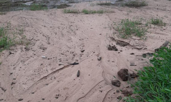 Represa de abastecimento de água em Jauru está seca