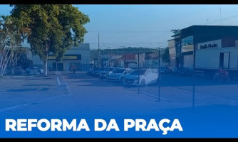 APÓS DEMOLIR CORETO HÁ SETE ANOS E VÁRIAS PROMESSAS, PREFEITURA DE PONTES E LACERDA INICIA REFORMA DA PRAÇA MIGUEL GAJARDONI