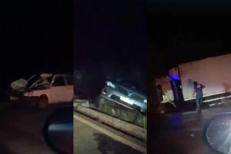 Animal na pista provoca acidente com cinco veículos em Cáceres
