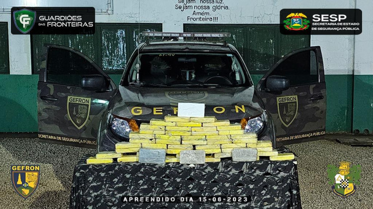 GEFRON apreende mais de 50 kg de cocaína durante Operação Hórus/Guardiões das Fronteiras