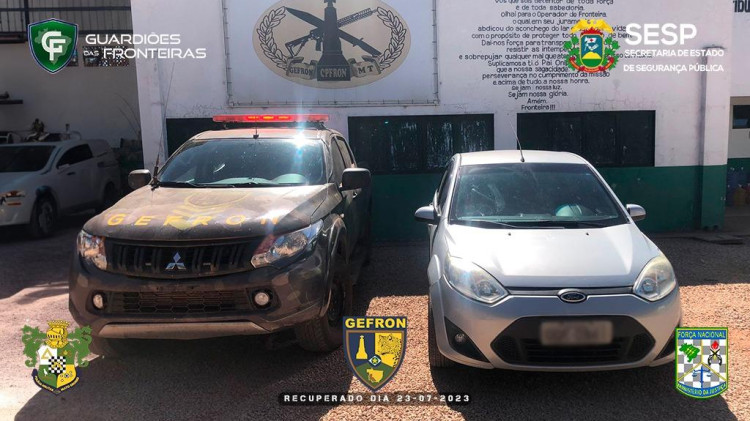 Carro furtado de São Paulo é interceptado em Porto Esperidião