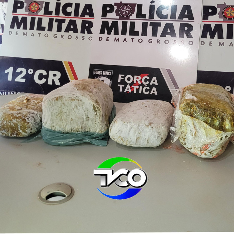Policia Militar apreende grande quantidade de entorpecentes em ônibus na Br174B que tinha destino a capital Cuiabá