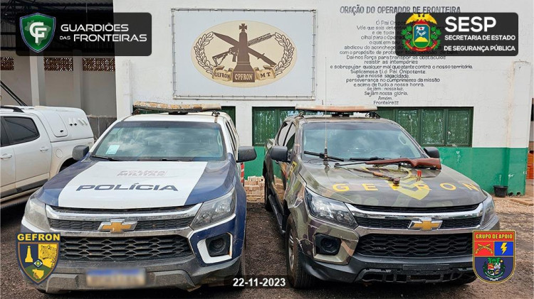Gefron frustra tentativa de roubo em fazenda. Dois são mortos em confronto na Zona Rural de Porto Esperidião