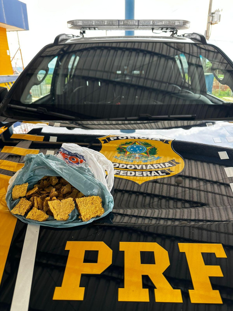 PRF apreende 1,5 kg de ouro durante abordagem de veículo em Pontes e Lacerda