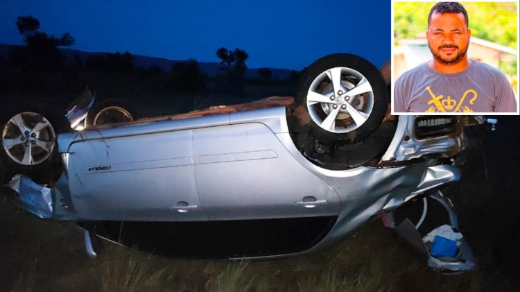 Homem morre após perder o controle na curva e capotar Corolla