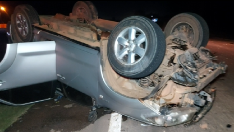 Carro capota várias vezes após acidente na BR-174 próximo a Pontes e Lacerda