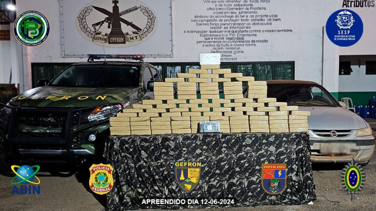 Drogas na fronteira: mais de 100kg de entorpecentes são retirados de circulação