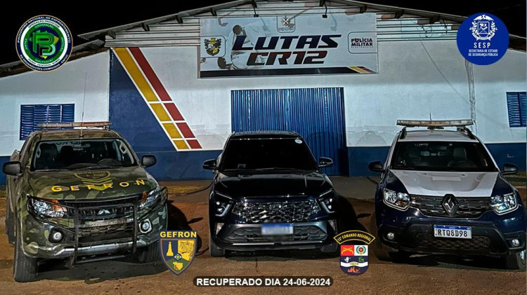 Veículo roubado é recuperado em Pontes e Lacerda durante operação policial