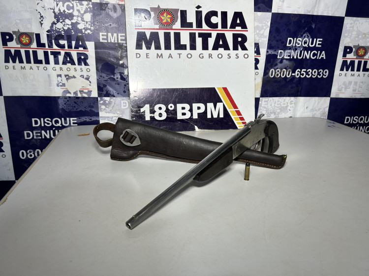 Homem é preso com arma de fogo artesanal pela Polícia Militar