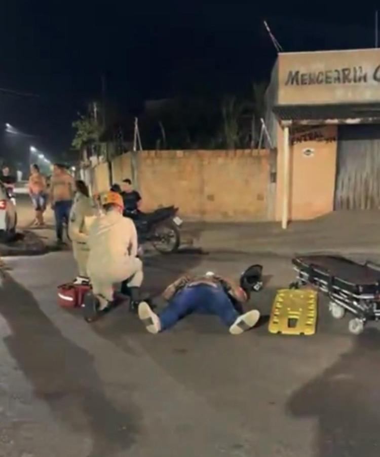 Motociclista fica ferido após acidente de trânsito em Pontes e Lacerda