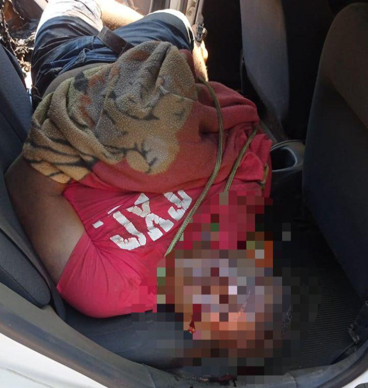 Imagens fortes: Polícia Militar encontra veiculo com duas vítimas em São José dos Quatro Marcos