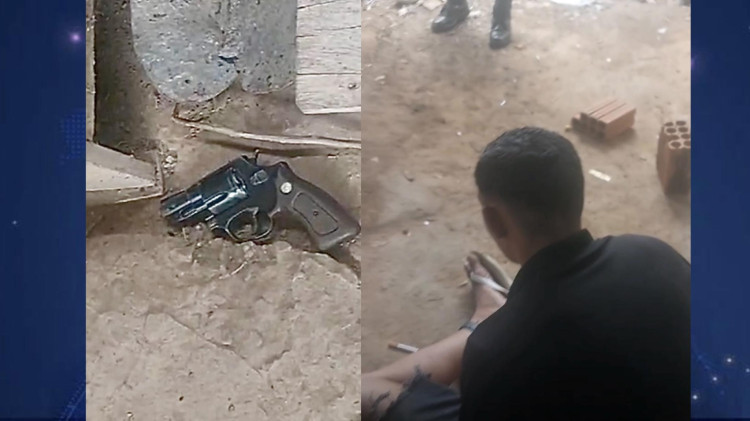 Homem armado é preso em casa abandonada no Bairro Jardim das Oliveiras, em Cáceres