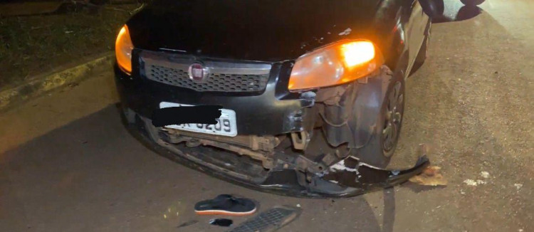 Na cidade conhecida pela violência no trânsito: Motociclista fica ferido após colisão entre moto e carro