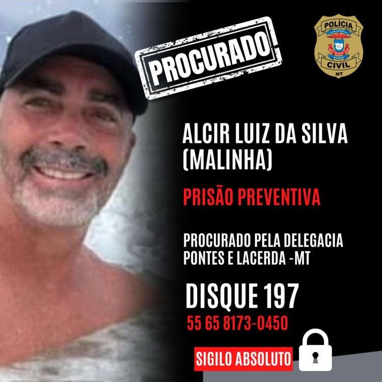 Polícia procura foragido por estupro de vulnerável e importunação sexual em Pontes e Lacerda