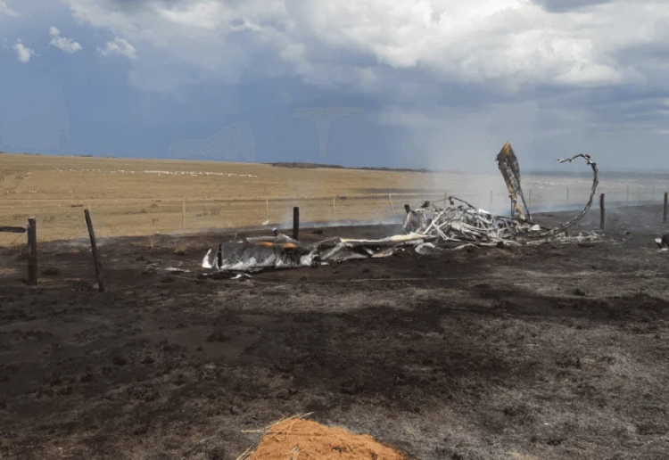 Piloto morre após avião agrícola cair e pegar fogo em Campo Novo do Parecis
