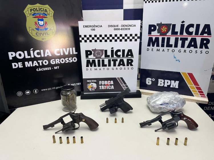 Forças de segurança detém três faccionados após tentativa de homicídio em Cáceres
