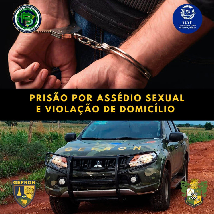 GEFRON prende suspeito de invadir casa e assediar mulher em Pontes e Lacerda