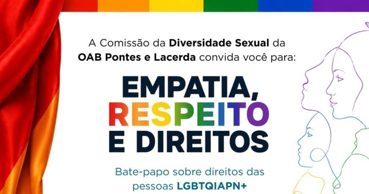 Convite: OAB de Pontes e Lacerda promove lançamento de documentário e debate sobre direitos LGBTQIAPN+