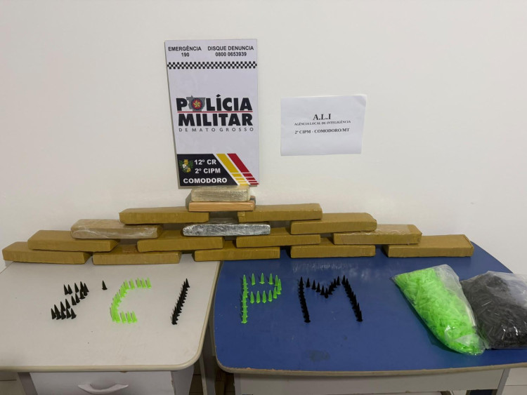 Polícia Militar localiza 16 quilos de entorpecentes escondidos em residência em Comodoro
