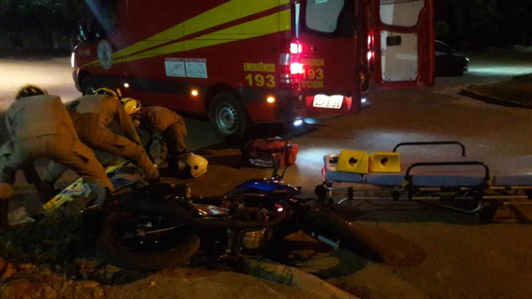 Adolescente com sinais de embriaguez sofre acidente de moto em Pontes e Lacerda