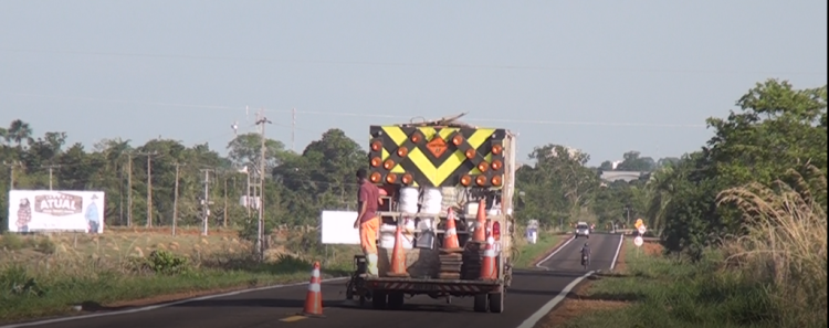 Após cobranças da TV Centro Oeste, DNIT realiza reparos na BR-174 b