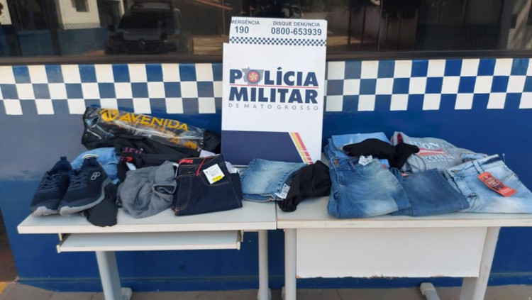 Criminoso é flagrado por alarme anti-roubo em loja no centro de Pontes e Lacerda