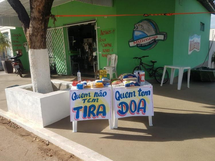 Em Araputanga, comerciante promove campanha para ajudar famílias necessitadas