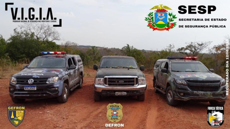 Ford F-250 e NXR Bros são recuperados em operação conjunta entre Gefron e Força Tática do 2ºCR