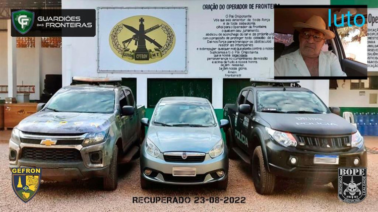 Latrocínio em Nova Lacerda: Gefron recupera veículo em Porto Esperidião