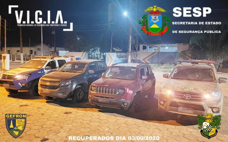 Operação conjunta resulta na recuperação de dois veículos em Vila Bela da Santíssima Trindade