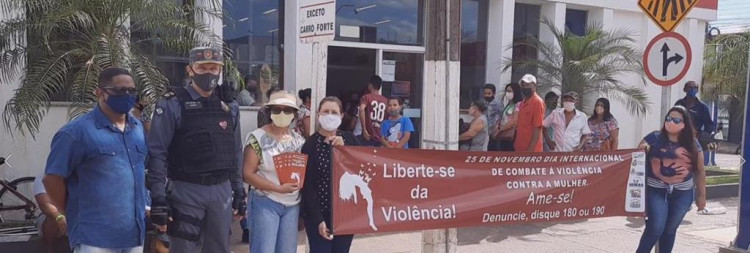 Polícia Militar realiza campanha de combate de violência contra mulher