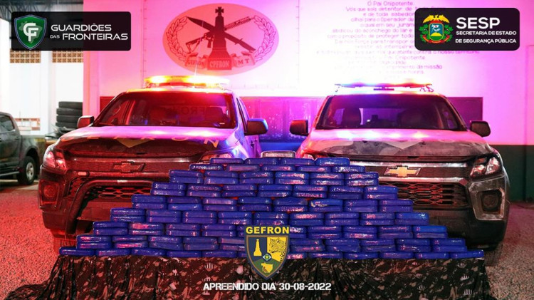 Polícia prende três homens suspeito de transportar 128 kg de cocaína em Porto Esperidião