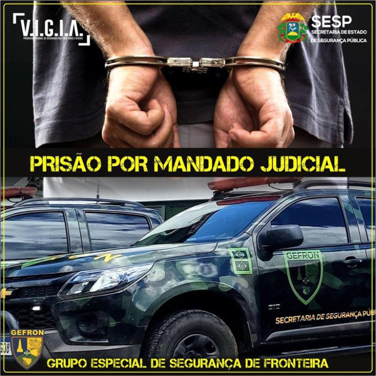 Procurado da justiça é preso pelo Gefron em ônibus que ia para Vila Triunfo