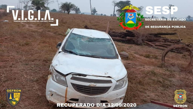 Veículo furtado em Cuiabá é recuperado dois dias depois na Gleba Primavera
