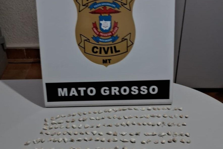 Polícia Civil apreende quase 300 papelotes de pasta base em residência de traficante em São José dos Quatro Marcos