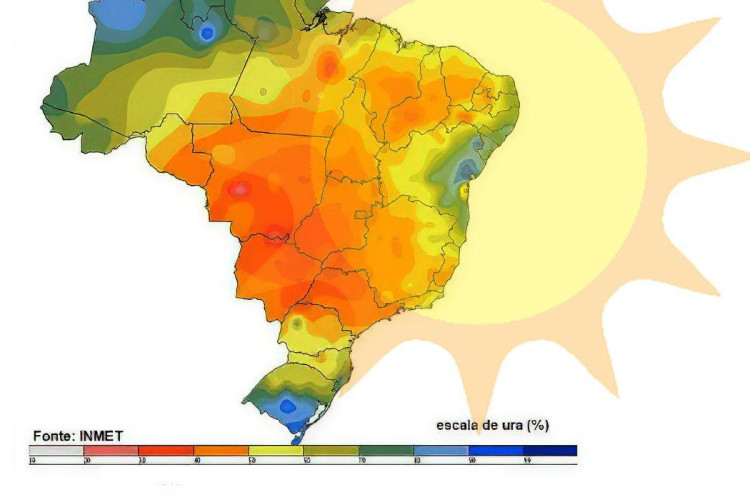 Onda de calor e baixa umidade marcam semana na maior parte do país